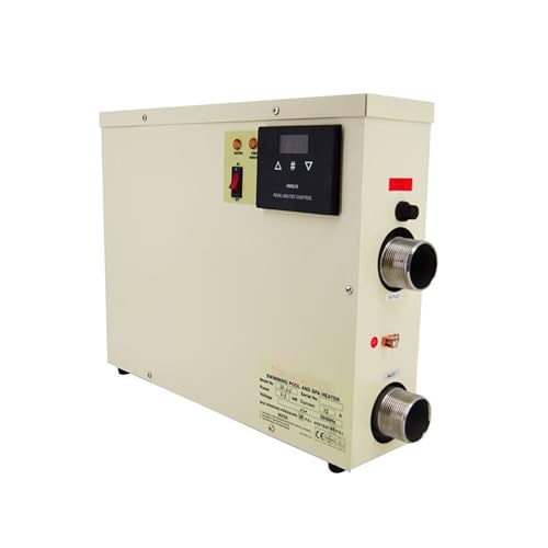 EBAYTV Poolheizung, 15KW Warmwasserbereiter Schwimmbad Badewanne Thermostat Schnelle Heizung Hochtemperatur-Sicherheitsschutz(Single Phase 220v) von EBAYTV