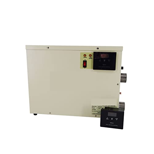 EBAYTV Poolheizung, Elektrischer digitaler Warmwasserbereiter Thermostat 1 8kW Intelligenter Temperaturkontrolle wasserdichte Touchscreen SPA Whirlpool Badewanne Erwärmung von EBAYTV