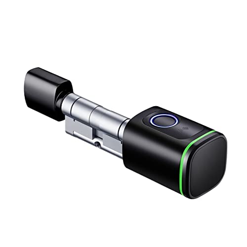 EBAYTV Türschlösser, TUYA Smart Home Security Türschloss DIY Zylinderkern Elektronische Haushälterin APP Schlüssel IC Karte Fingerabdruck entsperren(Noir,A50 B50) von EBAYTV