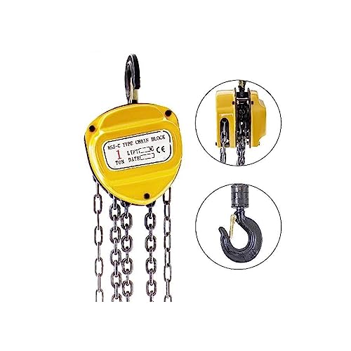 Elektrische Winde, 0,5/1/2/3T Kettenzug, rostfrei, manueller Kettenzug, 10/20FT, 3 m/6 m, mit zwei Haken for Heben, Ziehen, Ziehen, Bauen(3 Ton 300cm) von EBAYTV