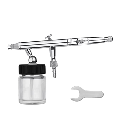 Farbspritzgerät, 0.5mm 22cc siphon feed Dual-Action Airbrush Kit Set for Modellkunst Handwerk Body Shoe Painting Auto Paint Hobby Air Pinsel Nail(Siphon Feed Kit) von EBAYTV