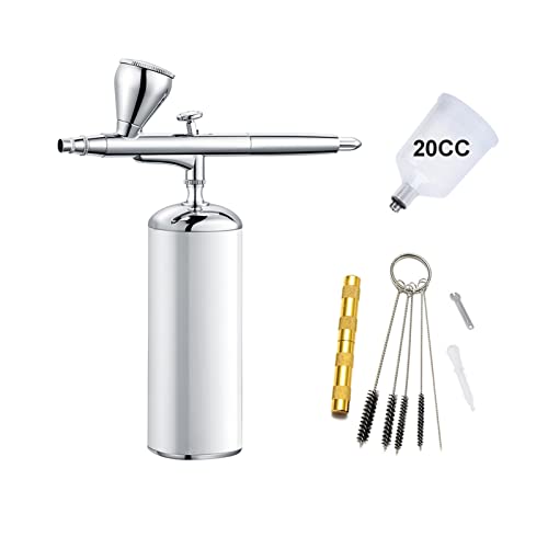 Farbspritzgerät, Upgrade Auto MINI Airbrush KIT mit komprimierter 0,3 mm Düsen Tragbarer Handheld Single-Action Cordless Gun Set for Tattoo DIY.(Part C White) von EBAYTV