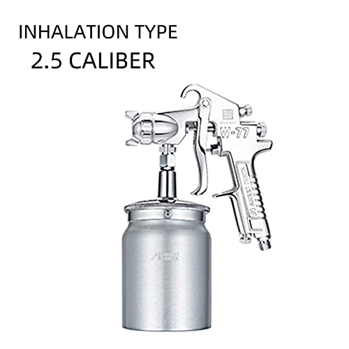 Farbspritzgerät, W-77 Pneumatische Spritzpistole 2.0/2,5/3,0mm Kaliber Düse Auto/Möbel Spritzwerkzeug for Auto DIY Handwerksprojekte/Lacksprayer(Down Pot 2.5) von EBAYTV