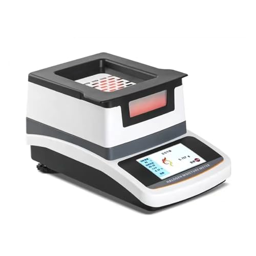 Feuchtigkeitsdetektor, 50 g/0,005 100 g/0,005 Automatischer Halogen-Heizungs-Feuchtigkeitsmesser-Analysator-Tester for Tee, Getreide, Futtermittel, Mais, Lebensmittel, Kunststoff(110G 0.002G) von EBAYTV