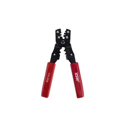 Hydraulikzange, 18 cm rote Terminal-Crimpzan AWG-Draht 14–28 Crimp-Kabelschneide-Handwerkzeu Klemme Multitools for die Schmuckherstellung Anln(YTH-202B) von EBAYTV