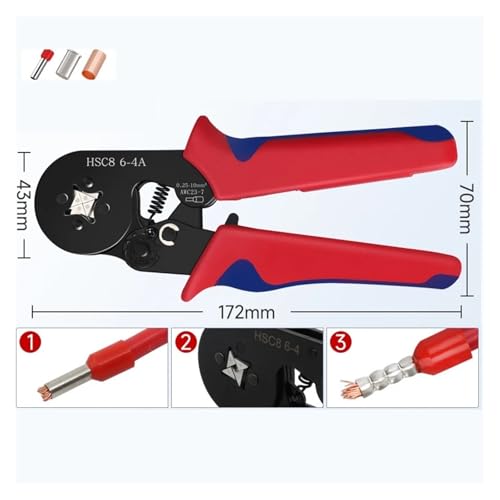 Hydraulikzange, 600/700 Stück blanke Terminals, röhrenförmi Aderendhülsen, mischte Größen, nicht isolierte Kabelhülsen, einfach for Drahtverbindungsstift-Crimp(Tongs) von EBAYTV