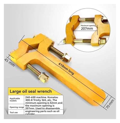 Hydraulikzange, Bagr Gabelstapler Wartungswerkzeug Zylinderschlüssel Hydraulikzylinder Ausbauwerkzeug Öldichtung Kolbenmutter Austausch(240-650 machine) von EBAYTV
