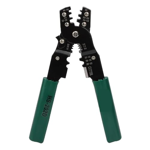 Hydraulikzange, HS-202D Crimpzan kann Drahthaut abziehen Crimpen verzinnter Messing-Anschlussring RNB B-Gabel/u/y-Kit Kabeldrahtverbinder(HS-202D) von EBAYTV