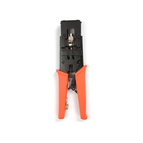 Hydraulikzange, Koaxial-Kompressionswerkzeug und BNC-Kabel-Crimper-Kit, einstellbarer Werkzeugsatz mit mehreren Crimpanschlüssen for RG59 RG6 F BNC RCA-Zan(Noir) von EBAYTV