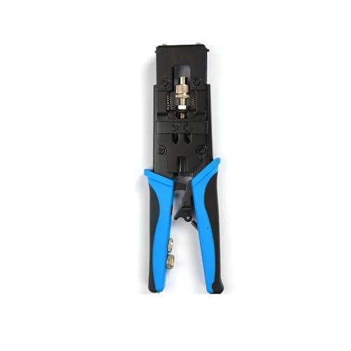 Hydraulikzange, Koaxial-Kompressionswerkzeug und BNC-Kabel-Crimper-Kit, einstellbarer Werkzeugsatz mit mehreren Crimpanschlüssen for RG59 RG6 F BNC RCA-Zan(Pink) von EBAYTV