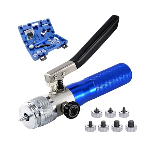 Hydraulikzange, Kupferrohr-Expander, hydraulischer Werkzeugsatz for Verpressen und Aufweiten von Rohren, Bereich 1/2" bis 11/8" (7-Kopf-Satz) von EBAYTV