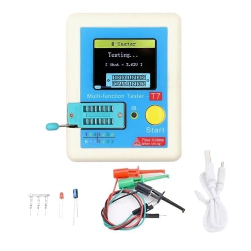 Kondensatortester, E7CD Wiederaufladbare T7 Transistoren Tester mit USB Lade Batterie Transistoren Test von EBAYTV