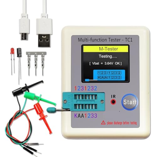 Kondensatortester, LCR-T4/MF9/TC1/T7 ESR-Messgerät – Transistor-Dioden-Test-Toolkit von EBAYTV