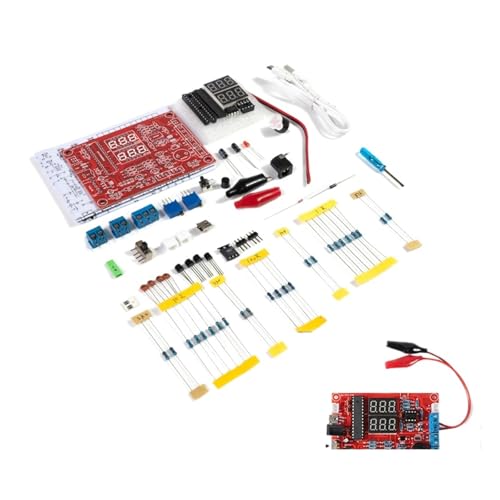 Kondensatortester, LED Digital Multimeter DIY Kits Multifunktions Spannung Strom Tester Detektor(DIY Kits with case) von EBAYTV
