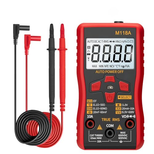 Kondensatortester, M118A Smart Multimeter – True RMS 6000 Counts mit NCV, Data Hold, Taschenlampe und Transistortest Kondensatortester, M118A Smart Multimeter – True RMS 6000 Counts mit NCV, Data Hold, Taschenlampe und Transistortest von EBAYTV