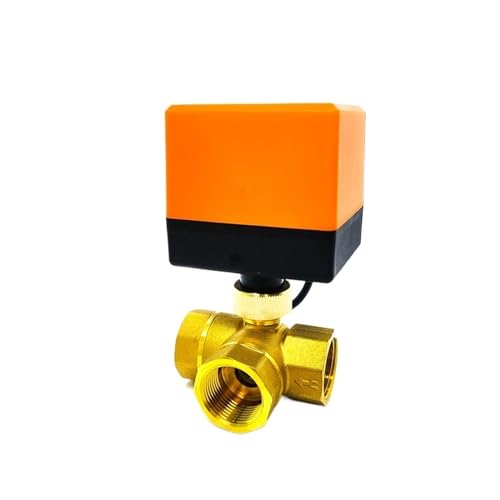 Kugelhahn, 3/4" Messing elektrischer Kugelhahn Dreidraht Dreiwege-Klimaanlage Fußbodenheizung Wasserturm Schaltventil 220 24 12V(12) von EBAYTV
