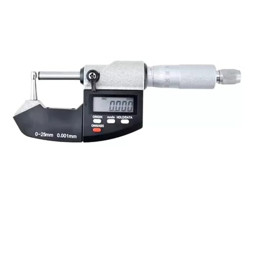 Mikrometer, 0-25 MM Digitalanzeige Außendurchmesser-Mikrometer Hochpräziser Wandstärken-Taillentrommel-Digitalanzeige-Mikrometer(Digital) von EBAYTV