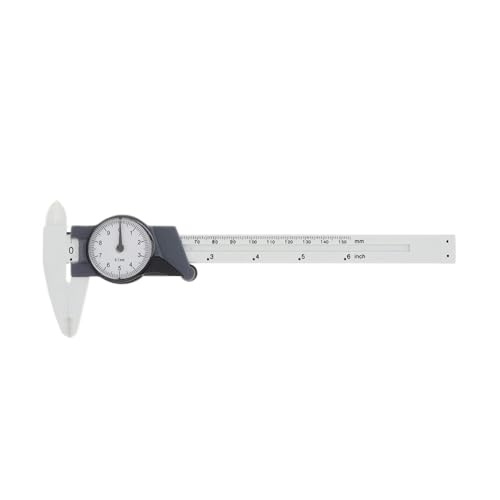 Mikrometer, 1 Stücke 150mm Messschieber Messschieber Mit Messuhr Edelstahl/Kohlenstoffstahl Gauge Präzision Messwerkzeuge Mikrometer(Color-White) von EBAYTV