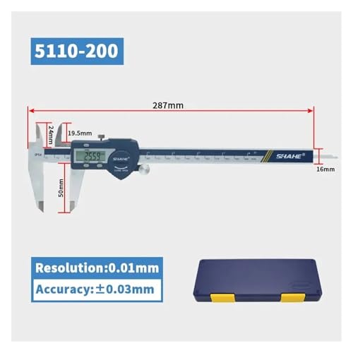 Mikrometer, Digitaler Messschieber Aus Gehärtetem Edelstahl, Elektronischer Messschieber, Mikrometer, Messwerkzeuge(5110-200) von EBAYTV
