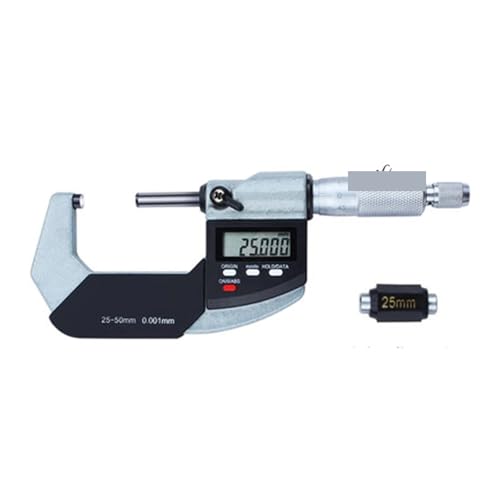 Mikrometer, Elektronischer Außenmikrometer 0-25 mm 25-50 mm 50-75 mm 75-100 mm 0,001 mm Digitaler Mikrometer Messgerät Mikrometer Messwerkzeuge(25-50mm) von EBAYTV