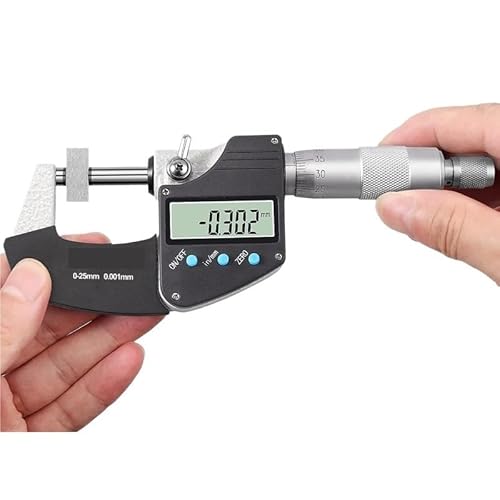 Mikrometer, Elektronischer digitaler Mikrometer MM/IN Außenmikrometer 0,001 MM Hochpräziser Tiefenmikrometer 0-25 25-50 50-75 75-100 MM(0-25mm) von EBAYTV