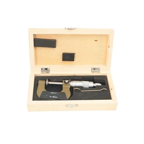 Mikrometer, Öffentlicher normaler mechanischer Mikrometer, Zahnrad-Messwerkzeug, 0–25 mm, 25–50 mm, 50–75 mm, 4CR13 Edelstahl-Scheibenmikrometer(25-50mm) von EBAYTV