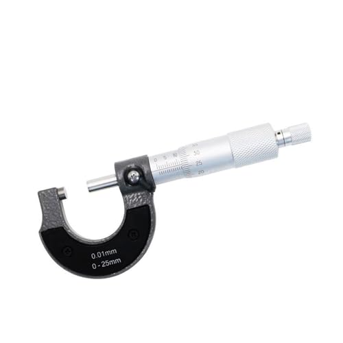 Mikrometer, Präzises Mikrometer, 0–25 mm, 0,01 mm, Außenmaß, metrisches Messschieber-Messmikrometer-Werkzeug von EBAYTV