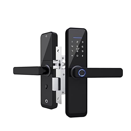 Türschlösser, Tuya Türschlösser Biometrischer Fingerabdruck-Schließfach Hotel Smart Entry Home Handle App Entsperren Sie das digitale intelligente Schloss(Latch) von EBAYTV