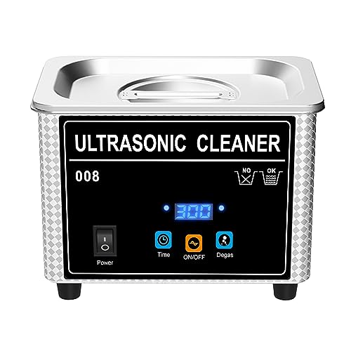 Ultraschallreiniger, 800 Ml Ultraschall Reiniger Bad Timer Schmuck Pinsel Gläser Maniküre Steine ​​Schneider Rasiermesser Teile Ultraschall(80W) von EBAYTV