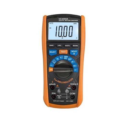 Widerstandstester, Digitaler Isolationswiderstandstester True RMS AC DC Multimeter Diodenmotorprüfung Clips Datenhaltealarm,Multimeter von EBAYTV