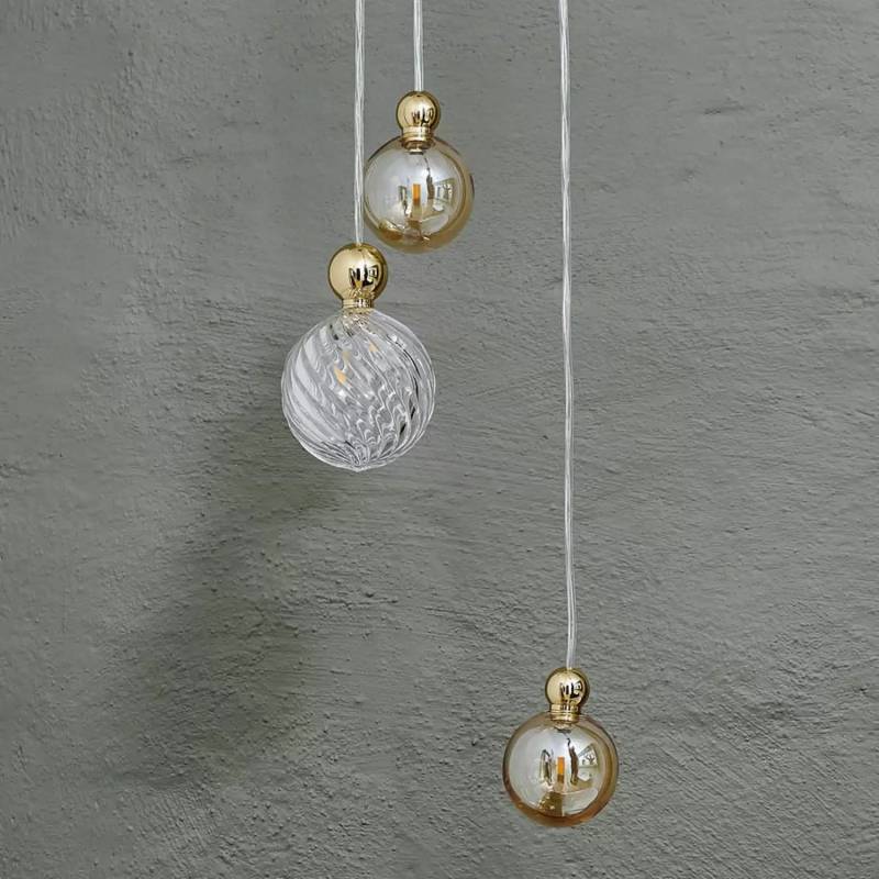 Ebb & Flow Uva L Hängelampe Ball Gold Gold Rauch Hängeleuchte Leuchte Lampe G4 B-Ware von EBB & FLOW