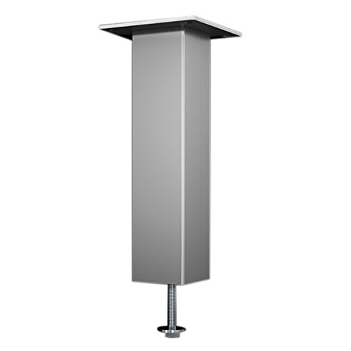 Bar-Konsole CAPRI gerade | 50x50 mm | Edelstahl Effekt | Höhe: 230 mm | 1 Stück von EBB