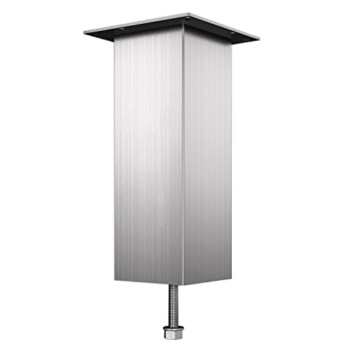 Bar-Konsole JUMBO gerade | 80x80 mm | Edelstahl Effekt | Höhe: 230 mm | 1 Stück von EBB