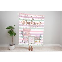 Crafty Girl Boss Custom Name Blanket - Crafting Is Happiness Life von EBCGiftShop