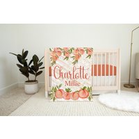 Georgia Peach Name Decke - Pfirsiche Kinderzimmer Baby Geschenk Mädchen Kindergarten von EBCGiftShop