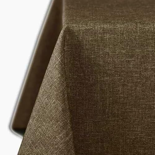 Tischdecke | Dunkelbraun - Eckig - 110x160cm | Gartentischdecke | Outdoor-Decke | Lotus-Effekt | Leinen-Optik | Schmutzabweisend von EBD