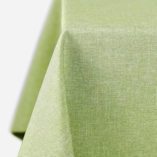 Tischdecke | Hellgrün - Eckig - 110x220cm | Gartentischdecke | Outdoor-Decke | Lotus-Effekt | Leinen-Optik | Schmutzabweisend von EBD