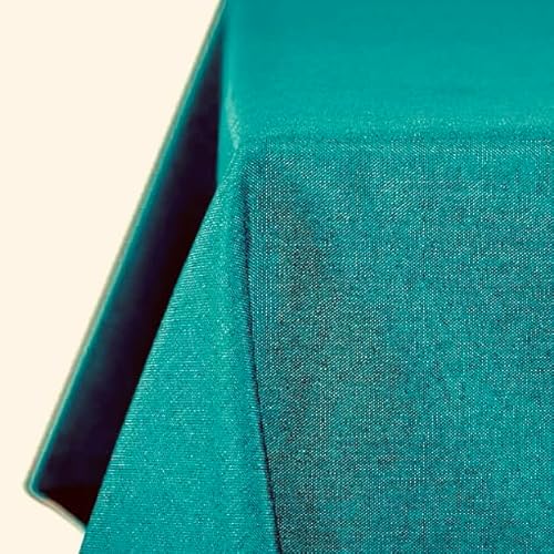 Tischdecke | Petrol/Türkis - Eckig - 130x160cm | Gartentischdecke | Outdoor-Decke | Lotus-Effekt | Leinen-Optik | Schmutzabweisend von EBD