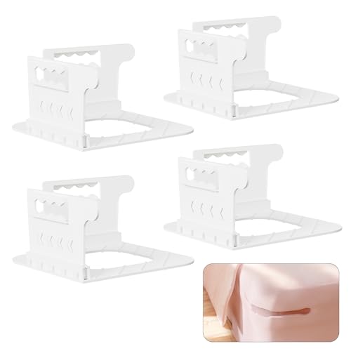 EBEAKA Bettlakenspanner, [4 Stück] Bettlaken Halter mit Verschlussstreifen - Verstellbar & rutschfeste, Sheetlocks, Passend für Matratzen (9cm-30cm Dick), Langlebig Hochwertiges ABS von EBEAKA