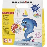 EBERHARD FABER Bad-Buntstifte 5 x Kreiden, 5 x Motivschablonen, 1 x Schwamm, 3 x Badefarben, 2 x Kinsterbände von EBERHARD FABER