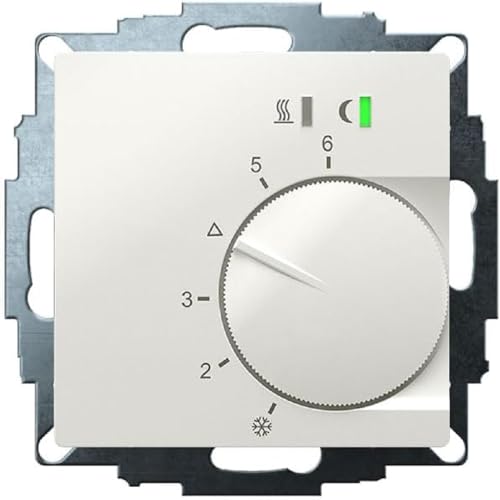 Eberle UP-Raumregler UTE 2500 (RAL9010 glänzend, 55x55, 5-30C, AC 230V, Triac-Ausgang, Schaltbar 5 Stellantriebe a 3W, Change-Over-Eingang, TA 3,5K, LED Anzeigen) 547895554502 von Eberle