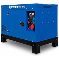 Eberth - 15000 Watt Notstromaggregat Diesel, Stromerzeuger mit 24,5 ps, 4-Takt Dieselmotor, 3-Phasen Stromgenerator mit 1x 400V, 2x 230V, 1x 12V, von EBERTH