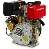 Eberth - 4,2 ps Dieselmotor, E-Start, 19,05 mm ø Welle, Ölmangelsicherung, 1 Zylinder, 4-Takt, luftgekühlt, Batterie, Standmotor, Diesel Motor von EBERTH