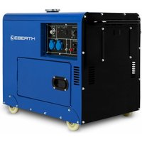 5000 Watt Notstromaggregat Diesel Stromerzeuger Stromgenerator 10 ps Dieselmotor, 4-Takt, E-Start, 2x230V, 1x12V, Automatischer Voltregler avr, von EBERTH