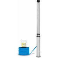 EBERTH 4 Tiefbrunnenpumpe Brunnenpumpe aus rostfreiem Edelstahl, Elektrisch 2200W, Durchmesser Pumpe 4 Zoll (10cm), Anschlussgewinde 1 1/2 Zoll, von EBERTH