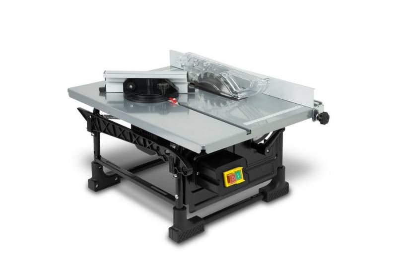 EBERTH Baukreissäge Elektrisch 800W, Profi Tischkreissäge mit 200mm Hartmetallsägeblatt, Schnitthöhe 43mm Parallelanschlag Schieber Inkl. Tisch neigbar bis 45° von EBERTH