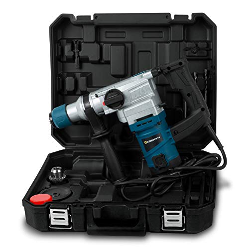 EBERTH Bohrmaschine Bohrhammer Abbruchhammer Elektrisch 1100W (Transportkoffer, 3x SDS Plus Bohrer, 2x SDS Plus Meißel, Schnellspannfutter, Traditionelles Spannfutter bis Ø 26 mm, Spannwerkzeug) von EBERTH