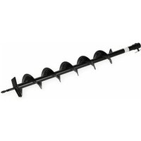 EBERTH Erdbohrer Spiralbohrer Bohrschnecke Gartenbohrer 100mm Durchmesser und 800mm Länge (Schwarz Lackiert, Steckverbindung mit Sicherungsbolzen, von EBERTH