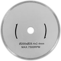 EBERTH Trennscheibe Diamanttrennscheibe für Stein, Beton, Fliesen und Feinsteinzeug, Diamantscheibe mit 200mm Durchmesser 25,4mm Bohrung 2,4mm Stärke EBERTH Trennscheibe Diamanttrennscheibe für Stein, Beton, Fliesen und Feinsteinzeug, Diamantscheibe mit 200mm Durchmesser 25,4mm Bohrung 2,4mm Stärke von EBERTH