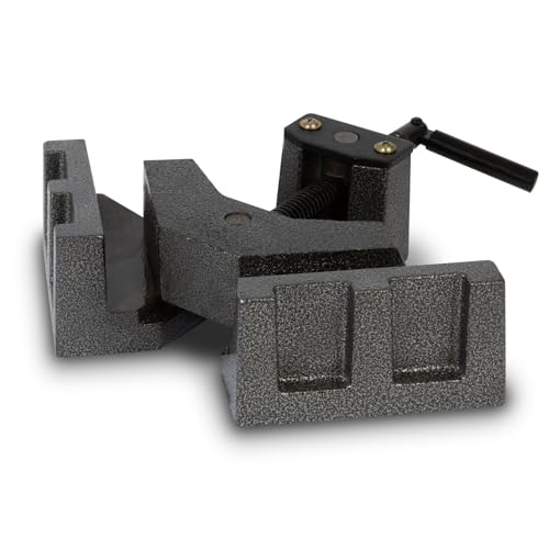 EBERTH Winkelschraubstock 90 Grad, Winkelspanner, Winkelzwinge, 104mm Backenbreite, 60mm Spannweite, Gehrungszwinge aus massivem Gusseisen mit Stahlspindel, Metall Schweißen, Holz, Backenhöhe 34mm EBERTH Winkelschraubstock 90 Grad, Winkelspanner, Winkelzwinge, 104mm Backenbreite, 60mm Spannweite, Gehrungszwinge aus massivem Gusseisen mit Stahlspindel, Metall Schweißen, Holz, Backenhöhe 34mm von EBERTH
